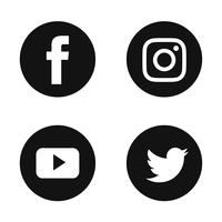 Conjunto de iconos de redes sociales vector