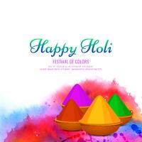 Abstract Happy Holi Indian festival background vector