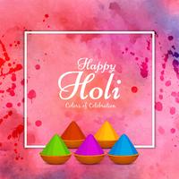 Abstract colorful Happy Holi greeting background design vector