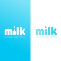 Un lindo logo simple para la marca de leche de vaca. Vector ilustración icono plana