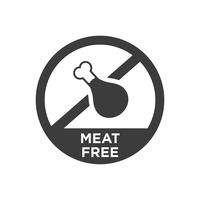 Meat free icon.  vector