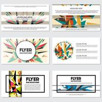 Low Poly Flyer style background Design Template vector