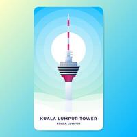 Ilustración de la torre de Kuala Lumpur vector