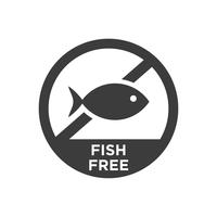 Icono libre de pescado. vector