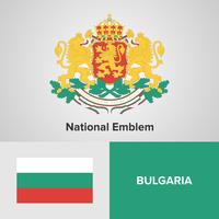 National Emblem, Map and flag  vector