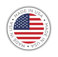 Made in USA flag icon. vector