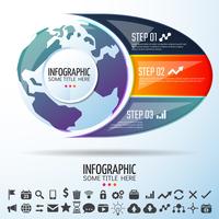 World Map Infographics Design Template vector