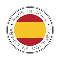 Hecho en el icono de la bandera de España. vector