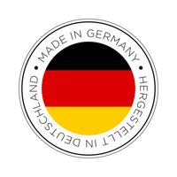 Hecho en el icono de la bandera de Alemania. vector