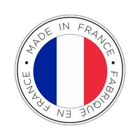 Hecho en el icono de la bandera de Francia. vector