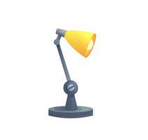 Table office lamp isolated. Vector cartoon illustration