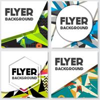 Low Poly Flyer style background Design Template vector