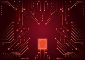 Red Printed Circuit Board Vector