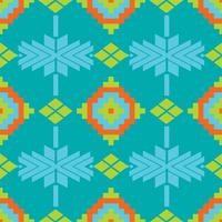 Mexican Folkloric  tracery textile seamless pattern vector