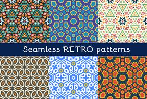 Set of six ethnic seamless patterns.  vector
