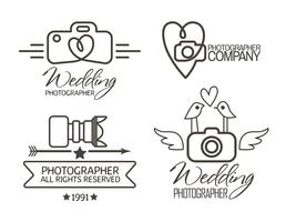 Photography Badges and Labels in Vintage Style vector