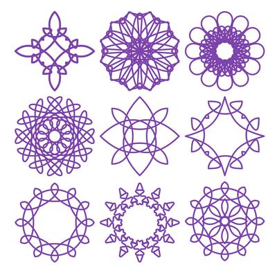 Round geometric ornaments