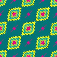 Mexican Folkloric  tracery textile seamless pattern vector