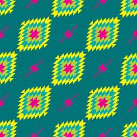 Mexican Folkloric  tracery textile seamless pattern vector