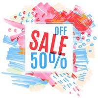 Sale poster with percent discount vector