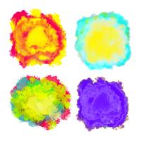 Set de salpicaduras multicolores para diseño. vector