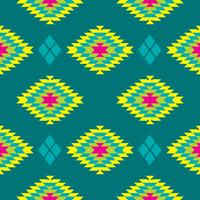 Tracería folklórica mexicana textil patrón sin costuras vector