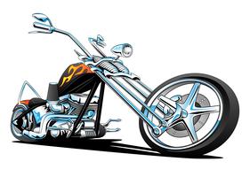 Custom American Chopper Motorcycle Vector Illustration