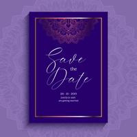 Elegant Save the Date invitation design vector