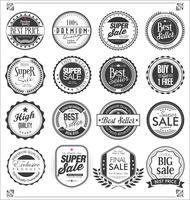 Colección de insignias y etiquetas retro vintage vector