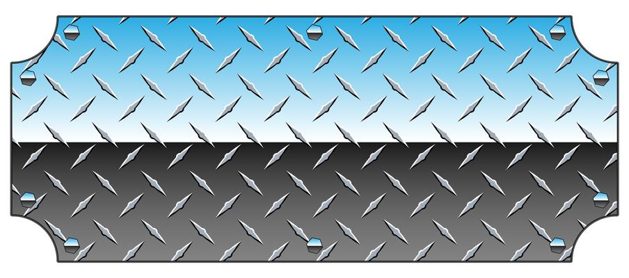 Brilliant Chrome Diamond Plate Metal Sign Background Vector Illustration