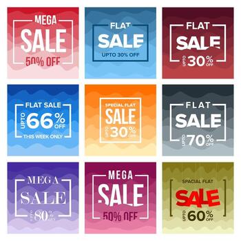 Banner de venta de mármol en el fondo vector