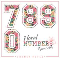 Vector floral numbers for t-shirts, posters, card and other uses.