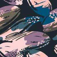 Abstract floral seamless pattern with trendy hand drawn textures. vector