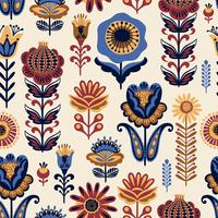 Folk floral seamless pattern. Modern abstract design vector