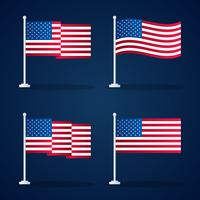United States Flag Template Vector Symbol Design