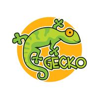 gecko lizard character vector