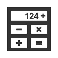 Calculation Glyph Icons vector