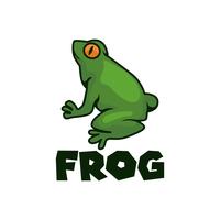 green frog logo vector