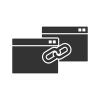 Link Building Glyph Icons vector