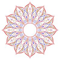 Mandala de flores elementos decorativos vintage vector