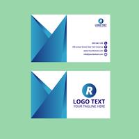 Blue Awesome Business Card vector