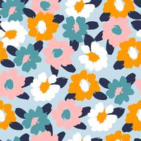 Floral abstract seamless pattern. vector