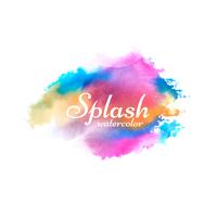 Abstract colorful watercolor splash design vector