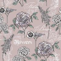Floral seamless pattern . Trendy hand drawn textures.