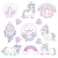 Hermosa cabeza e inscripción de unicornio ser único con ilustración de estrellas vector