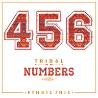 Números étnicos tribales para camisetas, carteles, tarjetas y otros usos.