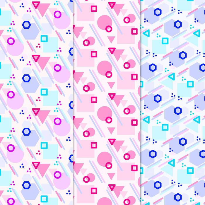Memphis Style Pattern Vector Art, Icons, and Graphics for Free Download
