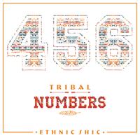 Tribal ethnic numbers for t-shirts, posters, card and other uses. vector