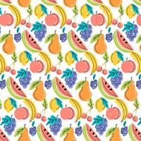 Vector colorido patrón de frutas