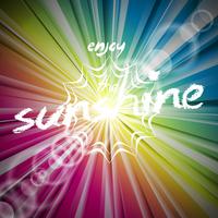 Abstract vector shiny background with sun flare